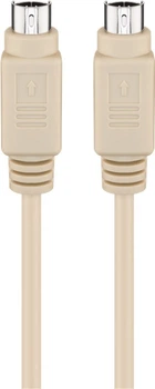 Кабель клавіатури-мишки Goobay PS2 M/M 5.0m miniDIN 6pin D=4.0mm Nickel сірий(75.05.0557)