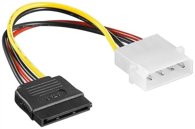 Кабель живлення внутрішній Lucom MoleX-SATA 15p M/F 0.15m прямий 4pin(62.09.8030)
