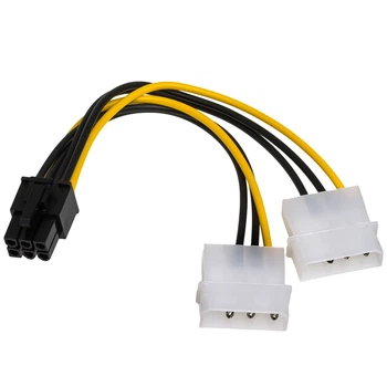 Кабель живлення внутрішній Lucom PCIePower 6p-MoleXx2 F/M 0.15m AWG18 copper(62.09.8102)