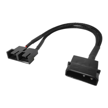 Кабель живлення внутрішній Lucom MoleX-FanPower 3p M/M x2 (2x5V) 0.27m Sleeve(62.09.8297)