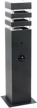 Вуличний світильник Goldlux 317933 Teksas E27 1x12W IP44 з датчиком руху