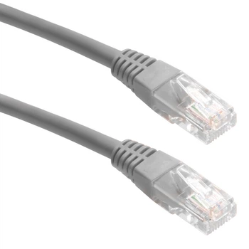 Патч-корд Lucom RJ45 UTP5e 1.5m patch AWG26 D=4.5mm Gold сірий(25.02.5158)