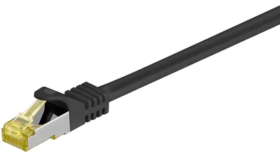 Патч-корд Goobay RJ45 SFTP7 1.5m patch AWG26 D=6.2mm LSOH PoE+ Cu чорний(75.09.1599)