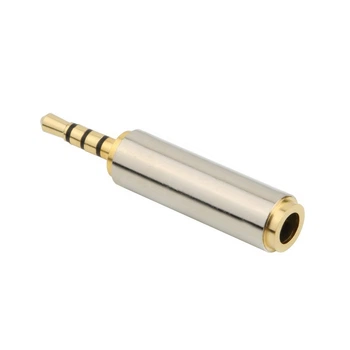 Перехідник аудіо Lucom Jack 2.5mm 4pin-3.5mm 4pin M/F адаптер Gold срібний(62.09.8243)