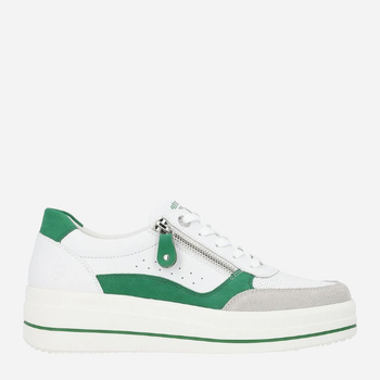 Sneakersy damskie skórzane Remonte REMD1C00-80 38 Biały/Zielony (4061811756957)