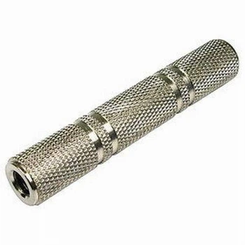 Перехідник аудіо Lucom Jack 6.3mm F/F Stereo 3pin AUX Metal срібний(62.09.8232)