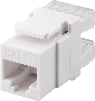 Роз'єм Goobay RJ45 UTP5e-конектор Keystone AWG24-26 LSA SNAP-IN білий(75.09.5738)