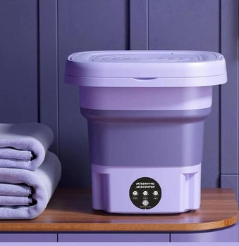 Стиральная машина портативная Mini Folding Washing Machine, мини стиралка Фиолетовая MF-420-Violet