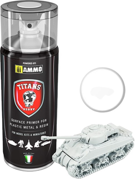 Farba w sprayu Ammo Titans Hobby Matt Primer White 400 ml (7426842918854)
