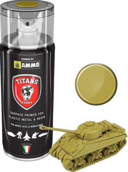Фарба-спрей Ammo Titans Hobby Matt Primer Desert Yellow 400 мл (7426842919240)