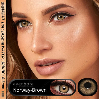 Линзы цветные Eyeshare без диоптрий коричневые Norway Brown