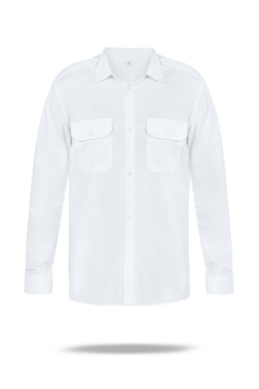 Рубашка форменная белая Gooduniform с длинным рукавом 50