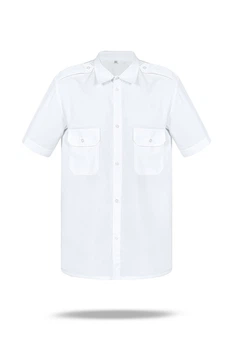 Сорочка формена біла чоловіча Gooduniform з коротким рукавом 60