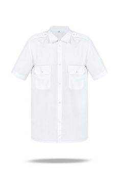 Рубашка форменная белая Gooduniform с коротким рукавом 52