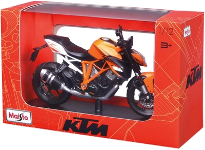 Model metalowy Maisto KTM 1290 Super Bike z podstawka 1:12 Czarno-pomarańczowy (0090159327103)