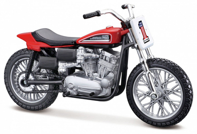 Model metalowy Maisto HD 1972 XR750 Racing bike 1:18 Czarno-czerwony (5907543777176)