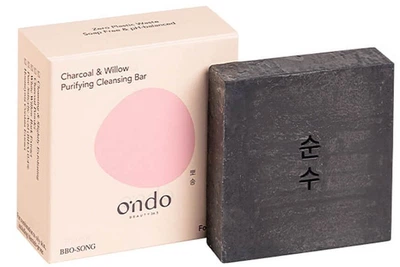 Мило з порошком вугілля Ondo Beauty 36.5 Charcoal & Willow Purifying Cleansing Bar 70 г