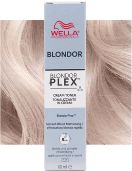 Krem-toner do włosów Wella Professionals Blondor Plex Pale Silver 81 60 ml (4064666334639)