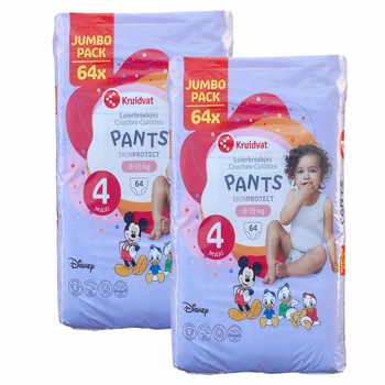 Дитячі підгузники - трусики Kruidvat Розмір 4 Maxi (8-15 кг), 128 шт JUMBO PACK