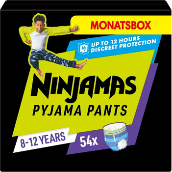 Pieluchy - majtki Pampers Ninjamas Pyjama Boy 8-12 lat (27-43 kg) 54 szt (8006540630563)
