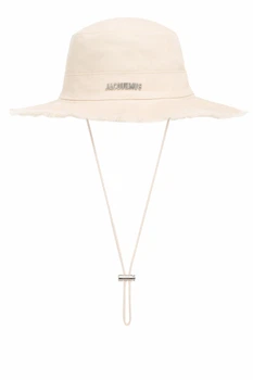 Панама з принтом Jacquemus Le Bob Artichaut Beige Бежевий
