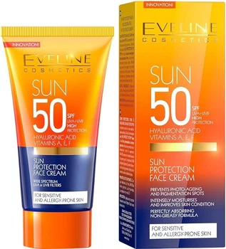 Солнцезащитная эмульсия для лица Eveline SPF 50 для чувствительной кожи 50 мл (5907609330789)