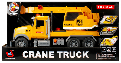 Автокран Mega Creative Crane Truck зі світлом і звуком Жовтий (5904335846508)