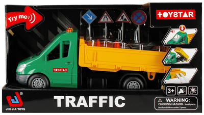 Ciężarówka Mega Creative Jin Jia Toys ze znakami drogowymi (5904335887181)