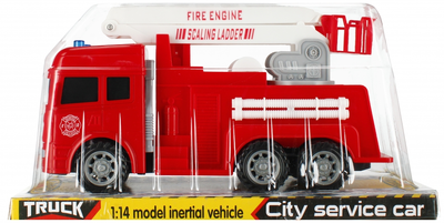 Wóz strażacki Mega Creative Truck Sity Cervise Car Czerwony (5905523606867)