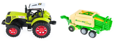 Traktor Mega Creative Fun Fashion z przyczepą Zielony (5903246453447)