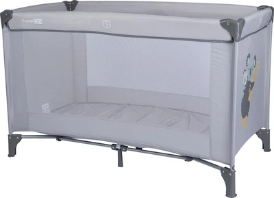Детская переносная кровать-манеж FreeOn Travel Love Grey 125x65 см (FO0045)