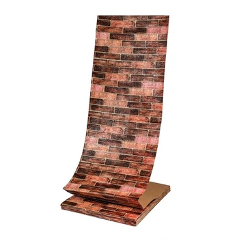 Самоклеюча 3D панель Sticker Wall під коричневу катеринославську цеглу 19600x700x3мм (3DPanda-1469)