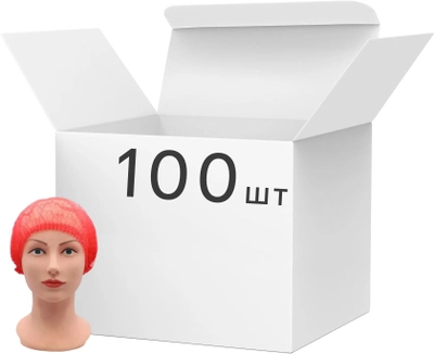 Упаковка Шапочек Med Comfort Mob Caps Одноразовые Красные M 100 шт (4044941016399)