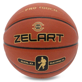 М'яч баскетбольний PU №7 ZELART GOLD SERIAS Indoor (PU, бутил) (GB4470_Коричневий)
