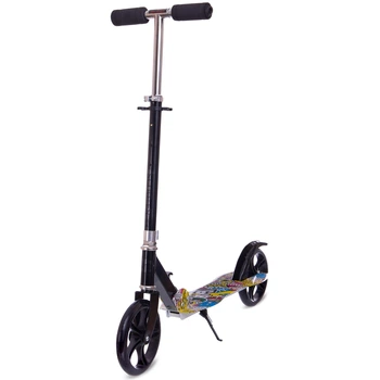 Самокат XINZ SCOOTER (металл,колесо-PU,d-200мм,р-р платф. 59х17,5см,АВЕС-7,Черный) (200-2P_Черный)