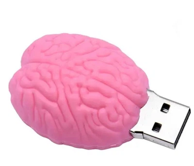 USB Флешка Брелок UDisc Мозг Розовый 256Gb