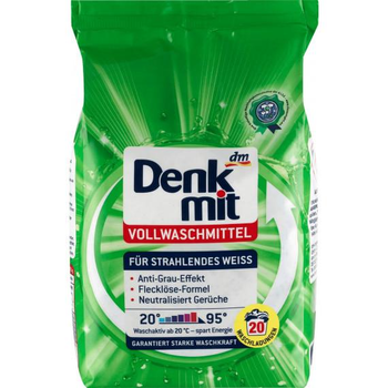 Пральний порошок DenkMit для білих речей 1.35 кг 20 прань