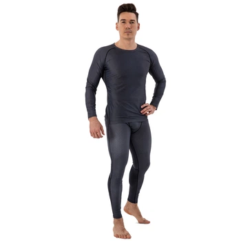 Мужской спортивный комплект рашгард + тайтсы Domino 210-11 размер 2XL (180-185см) Grey-Black