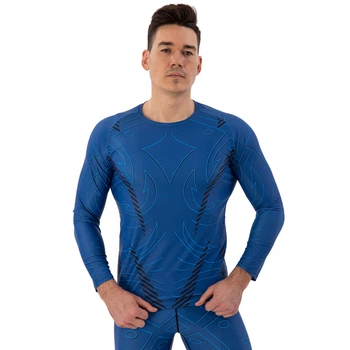 Рашгард мужской с длинным рукавом Domino 210-14 размер M (165-170см) Blue-Black