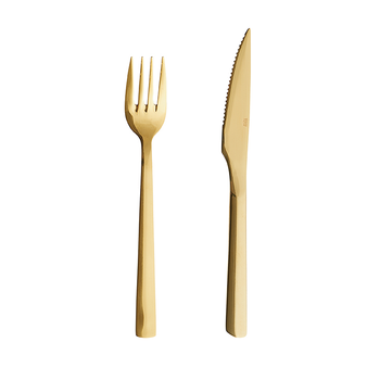 Набір столових приборів Aida Raw Steakset Dishwasher Safe Gold (15515) 8 шт (5709554155154)