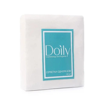 Серветки Doily одноразові в пачці 20х20 см 40 г/м2 100 шт (10012570110)