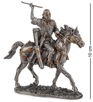Статуэтка оловянная Veronese Воин на коне 10х9,5 см 1903552 миниатюра