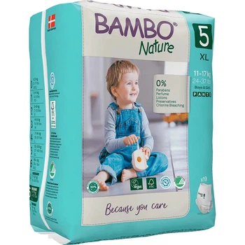 Эко Подгузники-трусики Bambo Nature Pants 5 (11-17 кг), 19 шт. Bambo Nature (19258)