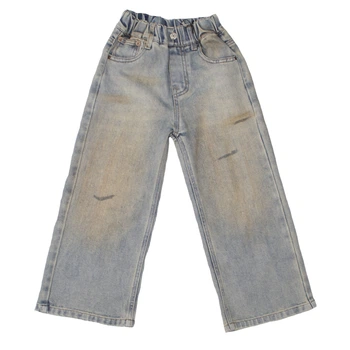 Джинсы для девочки grunge HSDAI K6368 116 см Голубой