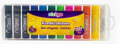 Kredki żelowe STRIGO w sztyfcie 12 kolorów (6930518941554)