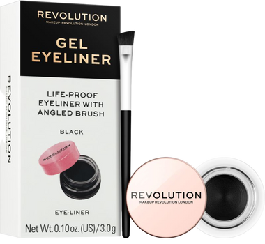 Eyeliner do oczu Revolution Make Up Life-Proof Black 3 g (5057566176460)
