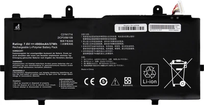 Акумулятор 1stCharger для ноутбуків Asus C21N1714 7.6V 4900mAh Black (BN1st3038)