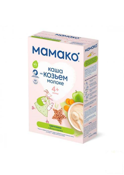 Каша молочна МАМАКО гречана з яблуком та морквою на козячому молоці 1х200 г (88253)