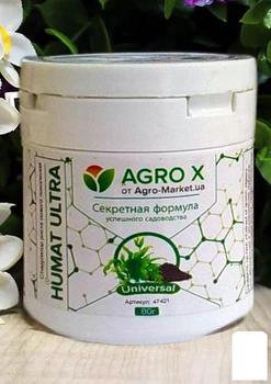 Стимулятор зростання нового покоління "HUMATE ULTRA" (Гумат Ультра) "Extract of green algae" (Екстракт морських водоростей) ТМ "AGRO-X" 80г (47421)