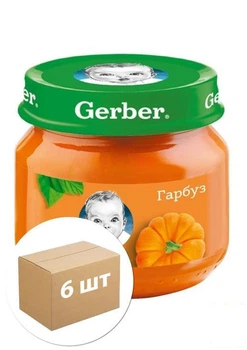 Пюре Gerber Тыква, 80г уп 6 шт (88114)
